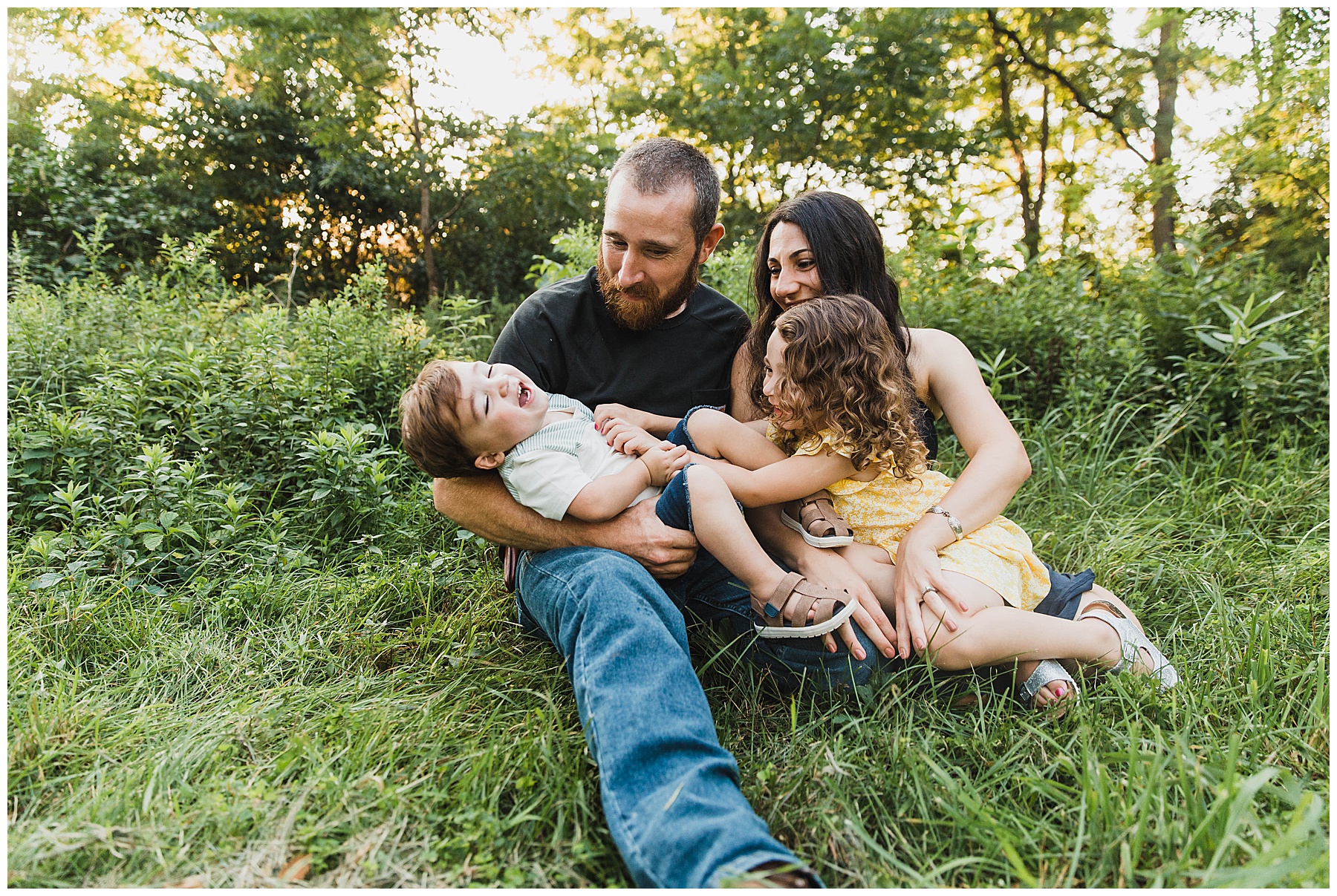 Cooperstown Family Photographer, family spending time together during their photo session