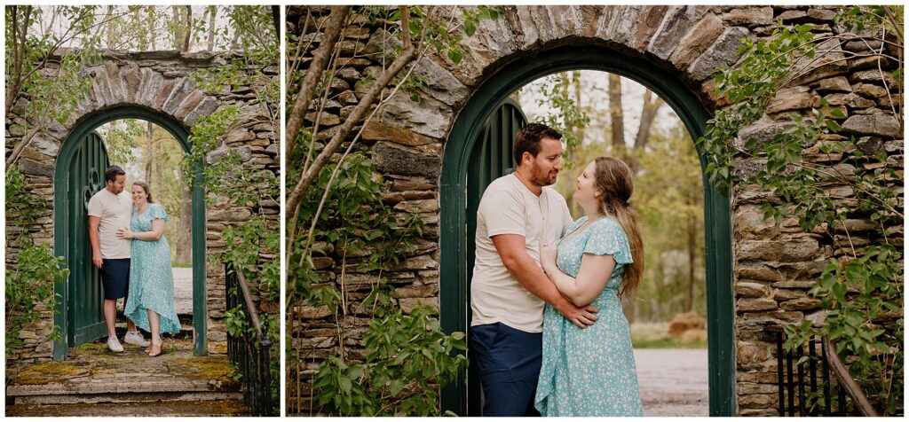 Cooperstown NY wedding photographer, couple at Brookwood Gardens
